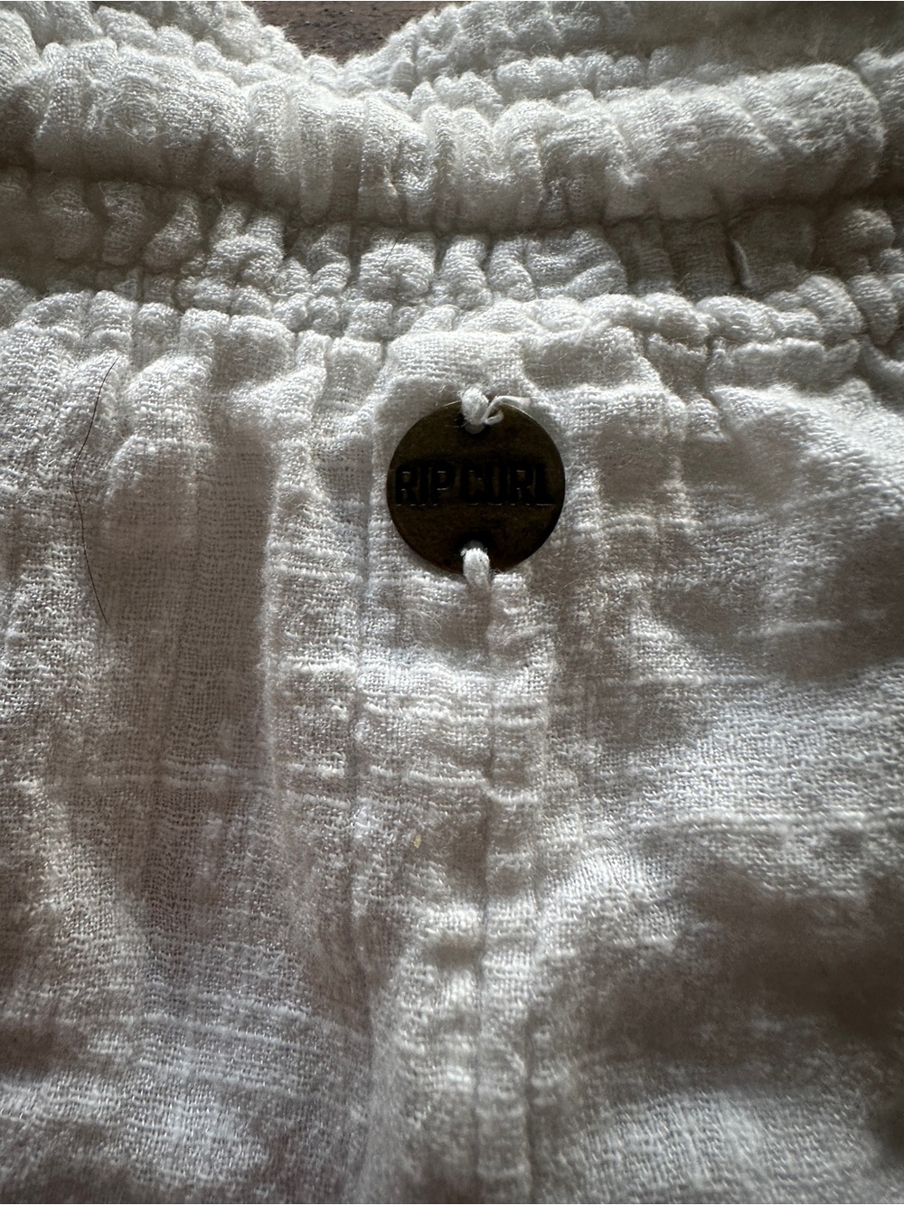White Linen Ripcurl Shorts